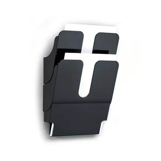 Držiak na katalógy, nástenný, na výšku, A4, DURABLE "FLEXIPLUS 2", čierna
