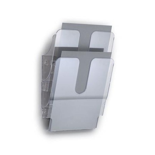 Držiak na katalógy, nástenný, na výšku, A4, DURABLE "FLEXIPLUS 2", priehľadná