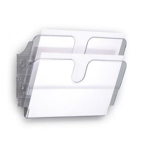 Stojan na prospekty, nástenný, ležiaci, A4, DURABLE "FLEXIPLUS 2", priehľadná