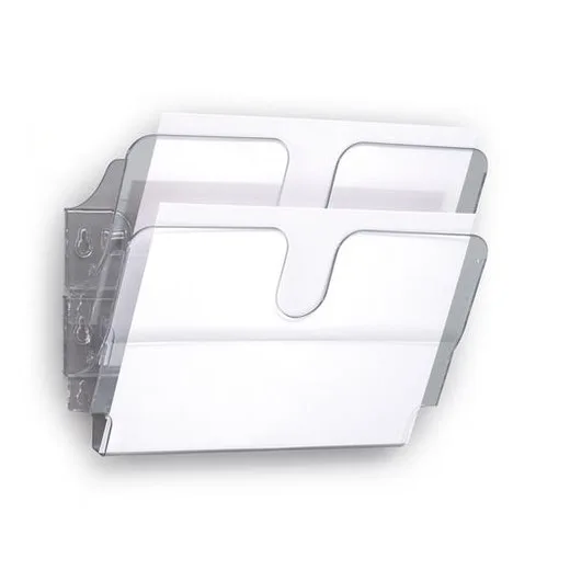 Stojan na prospekty, nástenný, ležiaci, A4, DURABLE "FLEXIPLUS 2", priehľadná