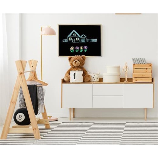 Tabuľa popisovateľná kriedou, čierny povrch, nemagnetická, 30x40 cm, drevený rám, VICTORIA VISUAL