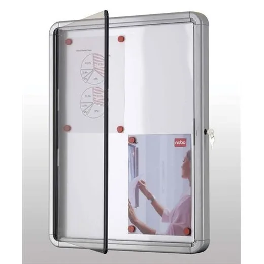 Vitrína, vnútorná, magnetická, stojatá, (9xA4), NOBO "Premium Plus"