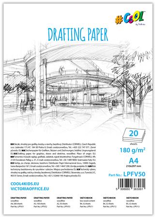 Výkres technický, A4, 20 listov, 180 g, COOL BY VICTORIA