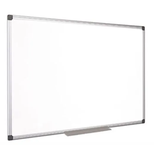 Biela tabuľa, magnetická, smaltovaná, 120x200 cm, hliníkový rám, VICTORIA VISUAL