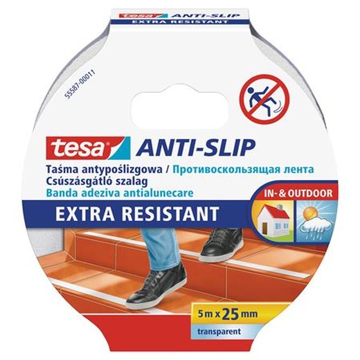 Protišmyková páska, 25 mm x 5 m, TESA "Anti-slip", priesvitná