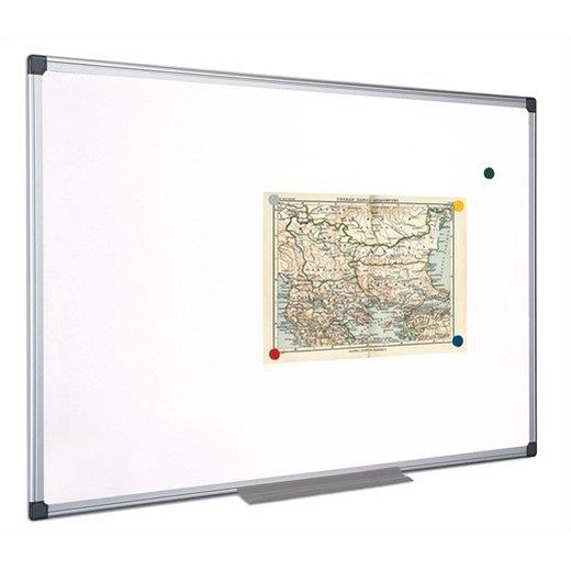 Biela tabuľa, magnetická, 45x60 cm, hliníkový rám, VICTORIA VISUAL