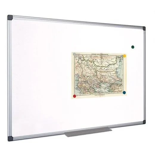 Biela tabuľa, magnetická, 45x60 cm, hliníkový rám, VICTORIA VISUAL