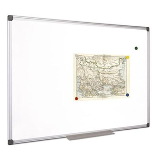 Biela tabuľa, magnetická, 60x90 cm, hliníkový rám, VICTORIA VISUAL