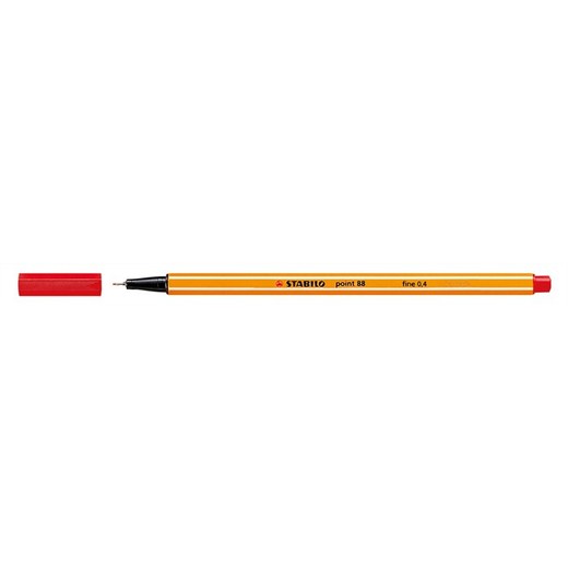 Liner, 0,4 mm, STABILO "Point 88", červený