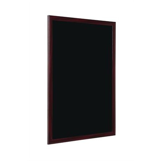 Informačná tabuľa popisovateľná kriedou, čierna, rám čerešňovej farby, 90 x 120 cm