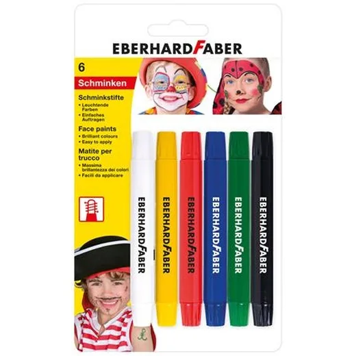 Farby na tvár, EBERHARD FABER, vysúvacie, 6 rôznych farieb