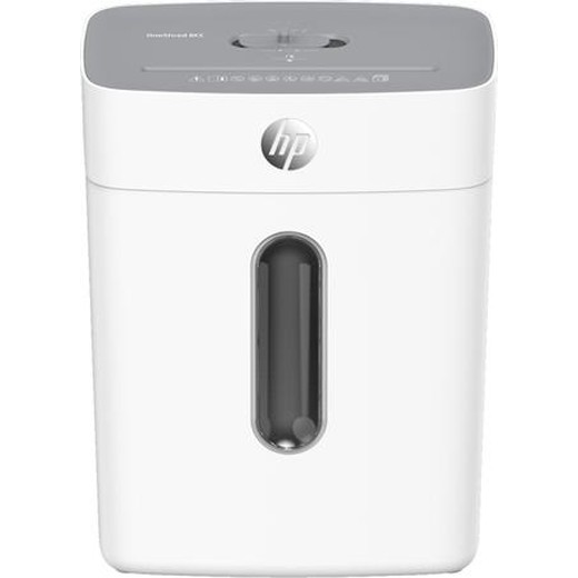 Skartovací stroj, konfety, 8 listov, HP "Oneshred 8CC", svetlosivá