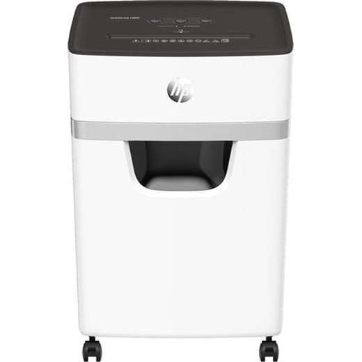 Skartovací stroj, mikrokonfety, 10 listov, HP "Oneshred 10MC", svetlosivý