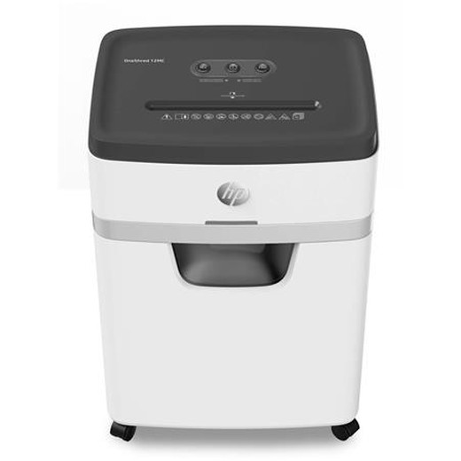 Skartovací stroj, mikrokonfety, 12 listov, HP "Oneshred 12MC", svetlosivý