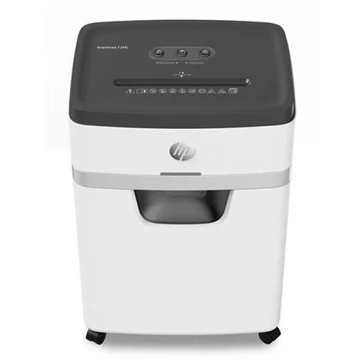 Skartovací stroj, mikrokonfety, 12 listov, HP "Oneshred 12MC", svetlosivý