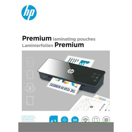 Laminovacia fólia, 125 mikrónov, A3, lesklá, 50 ks, HP "Premium"