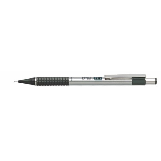 Mikroceruzka, 0,5 mm, nerezová oceľ, čierne telo, ZEBRA "M-301"