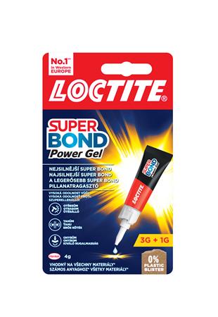 Sekundové lepidlo, gél, 4 g, HENKEL "Loctite Super Bond Power Gél"