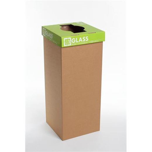 Odpadkový kôš na triedený odpad, recyklovaný, anglický popis, 50 l, RECOBIN "Office", zelená