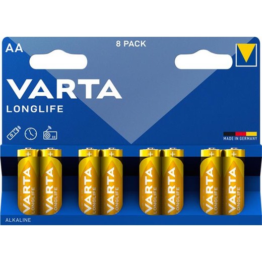 Batéria, AA tužková, 8 ks, VARTA "Longlife"