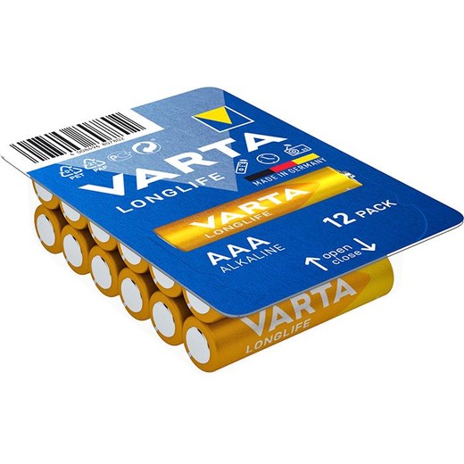Batéria, AAA mikro, 12 ks, VARTA "Longlife"