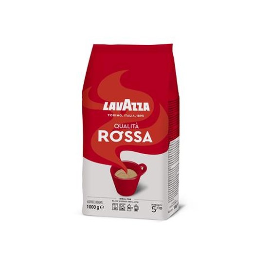 Káva, pražená, zrnková, 1000 g, LAVAZZA "Rossa"