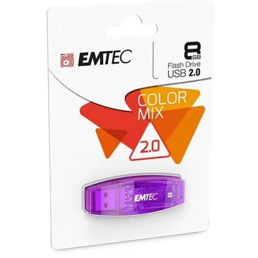 USB kľúč, 8GB, USB 2.0, EMTEC "C410 Color", fialová