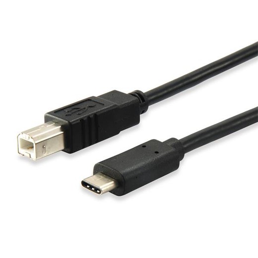 Prevodný kábel, USB-C-USB-B 2.0, 1m, EQUIP