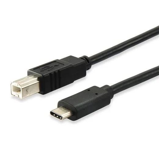 Prevodný kábel, USB-C-USB-B 2.0, 1m, EQUIP