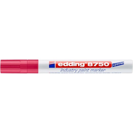 Lakový popisovač, 2-4 mm, EDDING, "8750", červená