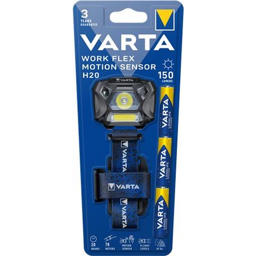 Lampa na hlavu, 3 LED, 3xAAA, pohybový senzor, VARTA " Work Flex H20"