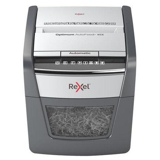 Skartovací stroj, konfety, 45 listov, REXEL "Optimum AutoFeed 45X"
