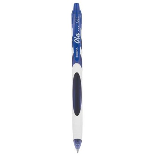 Gélové perol, 0,38 mm, stláčací mechanizmus, ZEBRA "OLA", modré