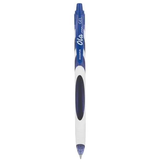 Gélové perol, 0,38 mm, stláčací mechanizmus, ZEBRA "OLA", modré