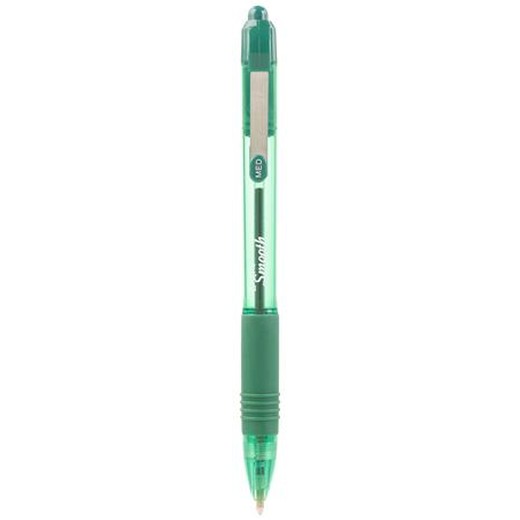 Guľôčkové pero, 0,27 mm, stláčací mechanizmus, ZEBRA "Z-Grip Smooth", zelené