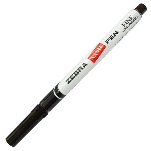 Permanentný popisovač, 1,5 mm, kuželový, ZEBRA "Name Pen Fine", čierny