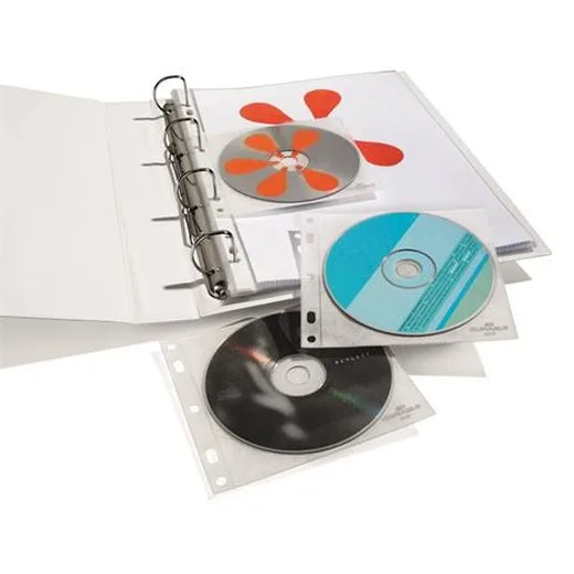 Obal na CD/DVD, s dierovaním, DURABLE