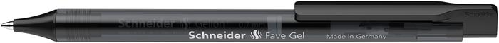 Gélové pero, 0,4 mm, stláčací mechanizmus, SCHNEIDER "Fave Gel", čierne