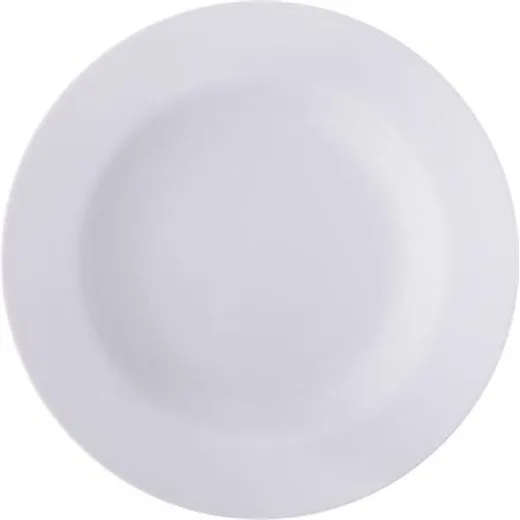 Hlboký tanier, biley, 22,5 cm, 6 ks sada, "Economic"