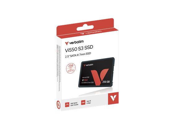 SSD (vnútorná  pamäť), 256GB, SATA 3, 460/560MB/s, VERBATIM "Vi550"