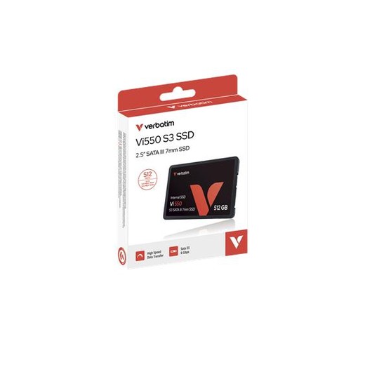 SSD (vnútorná pamäť), 512GB, SATA 3, 500/520MB/s, VERBATIM "Vi550"