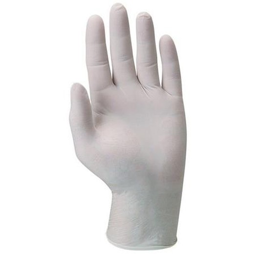 Ochranné rukavice, jednorazové, latex, veľkosť: L/10, pudrované