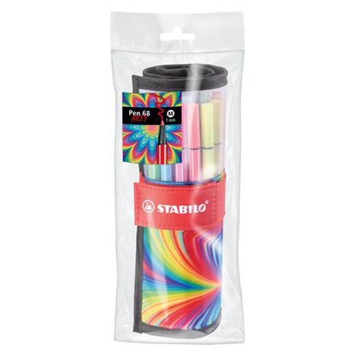 Fixky, sada, STABILO "Pen 68 ARTY", 25 rôznych farieb