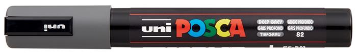 Dekoračný popisovač, 1,8-2,5 mm, UNI "Posca PC-5M", tmavosivý (82)
