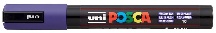 Dekoračný popisovač, 1,8-2,5 mm, UNI "Posca PC-5M", pruský modrý (10)