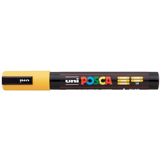 Dekoračný popisovač, 1,8-2,5 mm, UNI "Posca PC-5M", okrový (19)