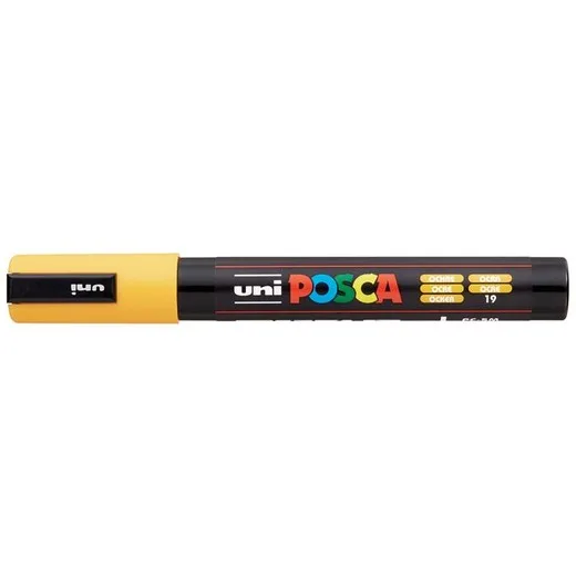 Dekoračný popisovač, 1,8-2,5 mm, UNI "Posca PC-5M", okrový (19)