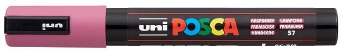 Dekoračný popisovač, 1,8-2,5 mm, UNI "Posca PC-5M", malinovo červený (57)