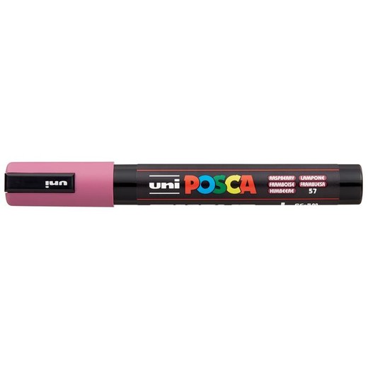 Dekoračný popisovač, 1,8-2,5 mm, UNI "Posca PC-5M", malinovo červený (57)
