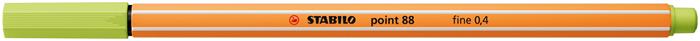 Liner, 0,4 mm, STABILO "Point 88", limetkovo zelený